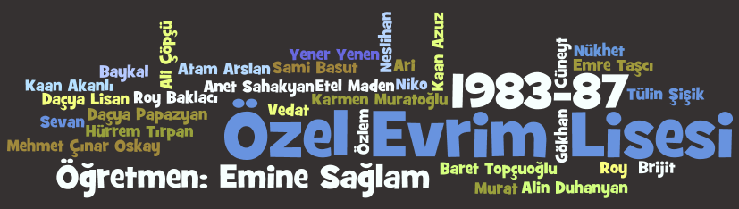 Özel Evrim Lisesi 1983-87